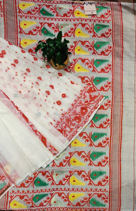 Soft Bengal cotton Jamdani saree