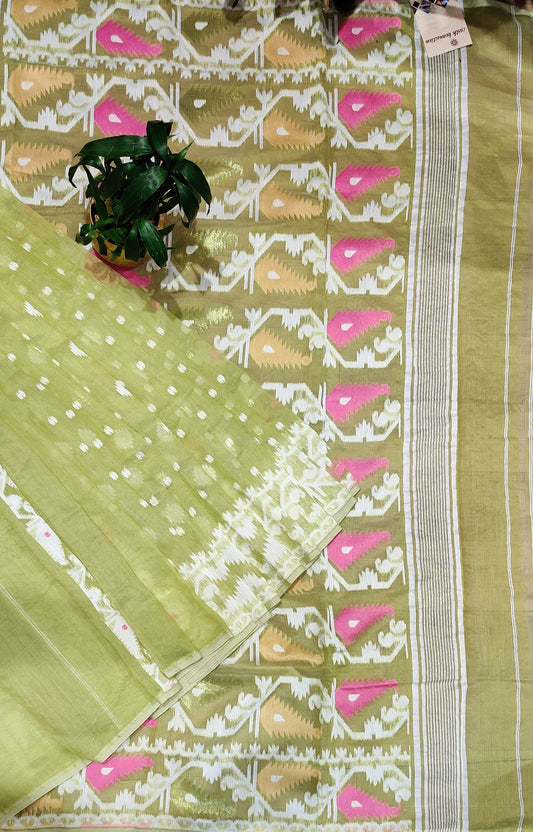 Soft Bengal cotton jamdani saree