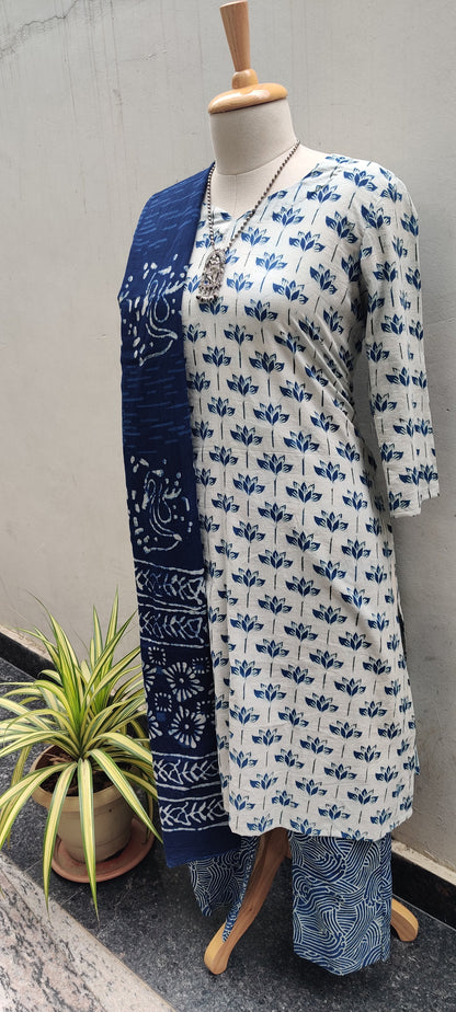 COTTON BLOCKPRINTED KURTA SET