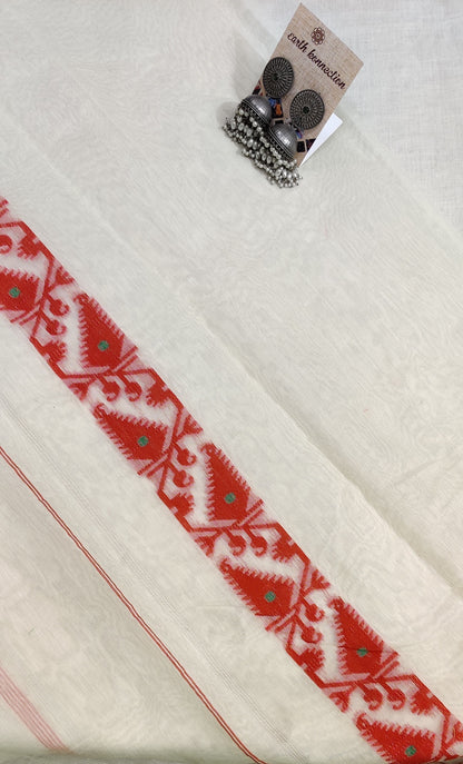 Soft Bengal cotton Jamdani saree