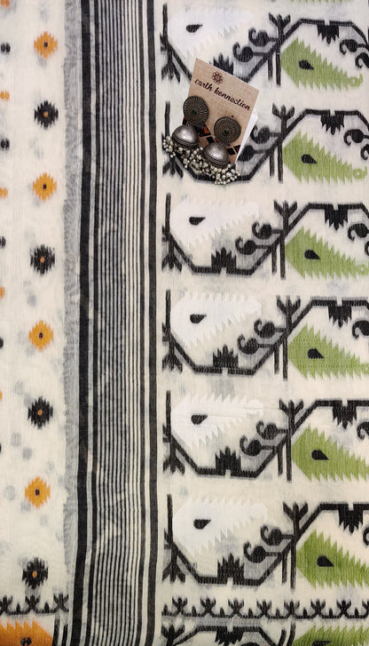Soft Bengal cotton Jamdani saree