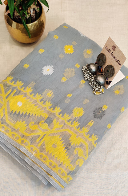 Soft Bengal cotton Jamdani saree