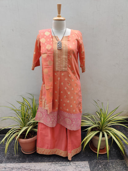 Chanderi kurta suit