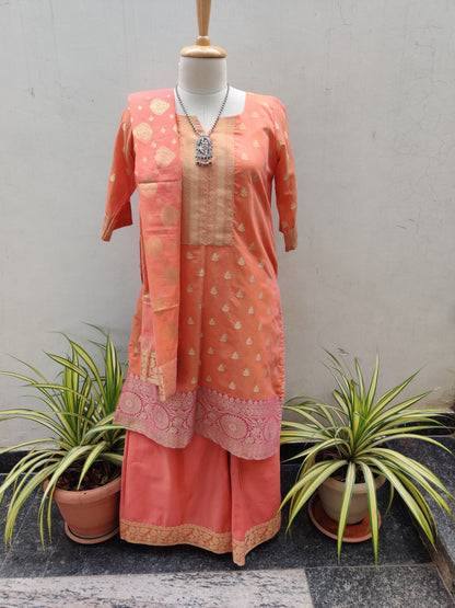 Chanderi kurta suit