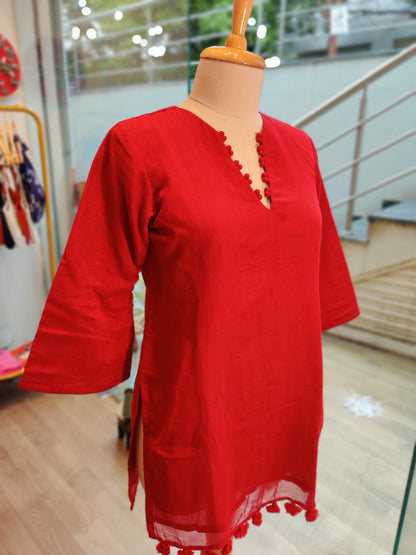 PURE COTTON SHORT KURTA