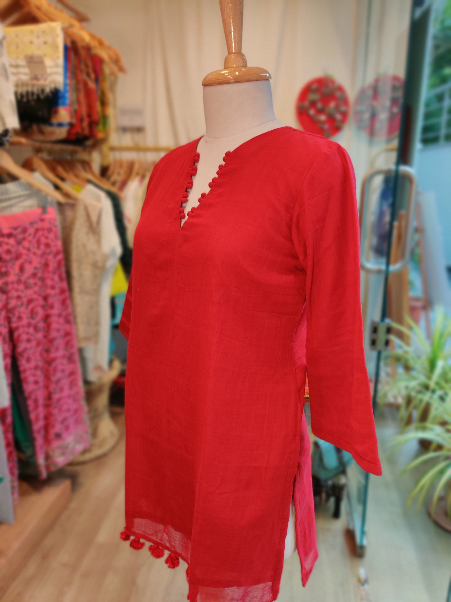 PURE COTTON SHORT KURTA