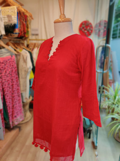 PURE COTTON SHORT KURTA