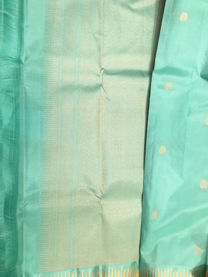 Pure Kanjivaram Temple Border Butta Fancy Saree