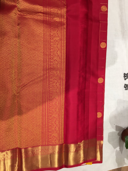 Pure Kanjivaram Jari Check Butta Fancy Saree