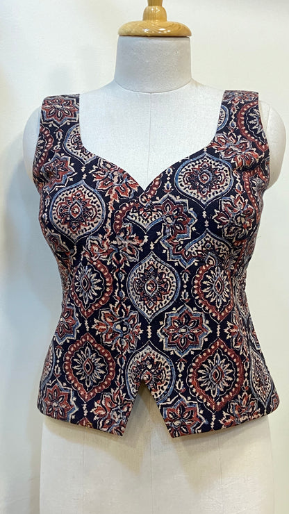 Pure ajrakh cotton kurta