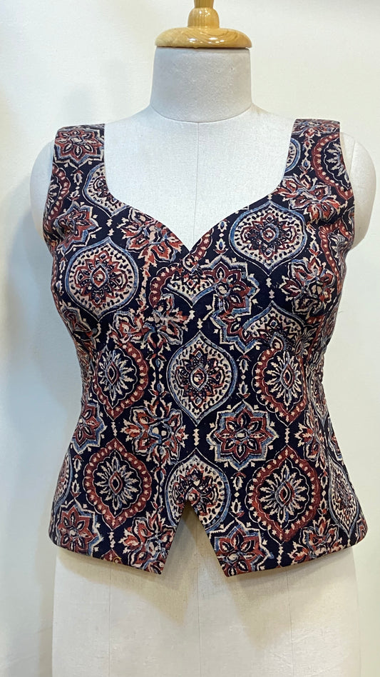 Pure ajrakh cotton kurta