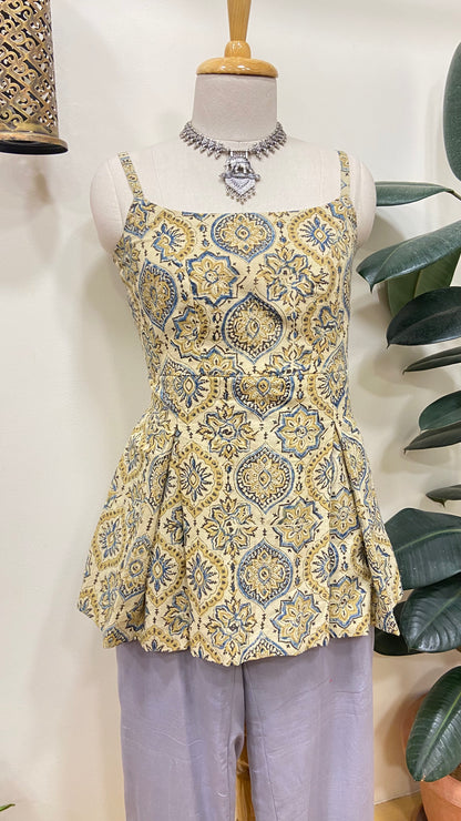 Pure ajrakh cotton kurta