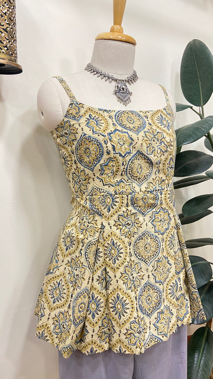 Pure ajrakh cotton kurta