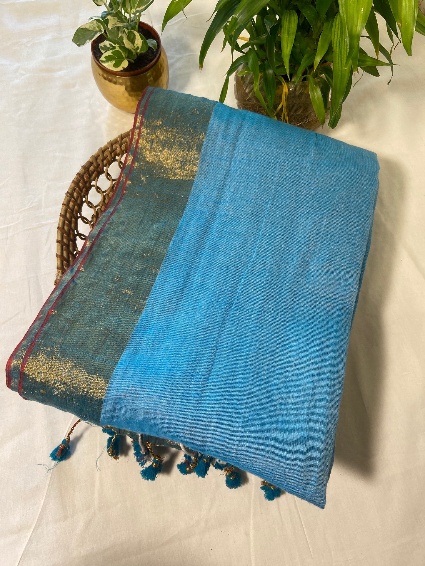 Tissue Mul cotton saree