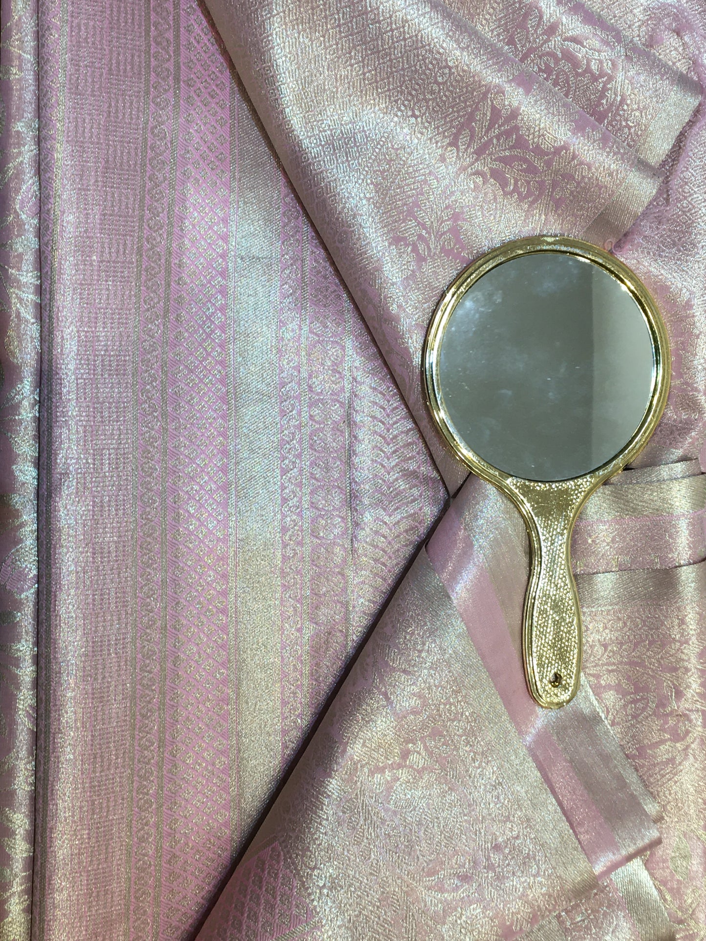 semi silk brocade tissue saree