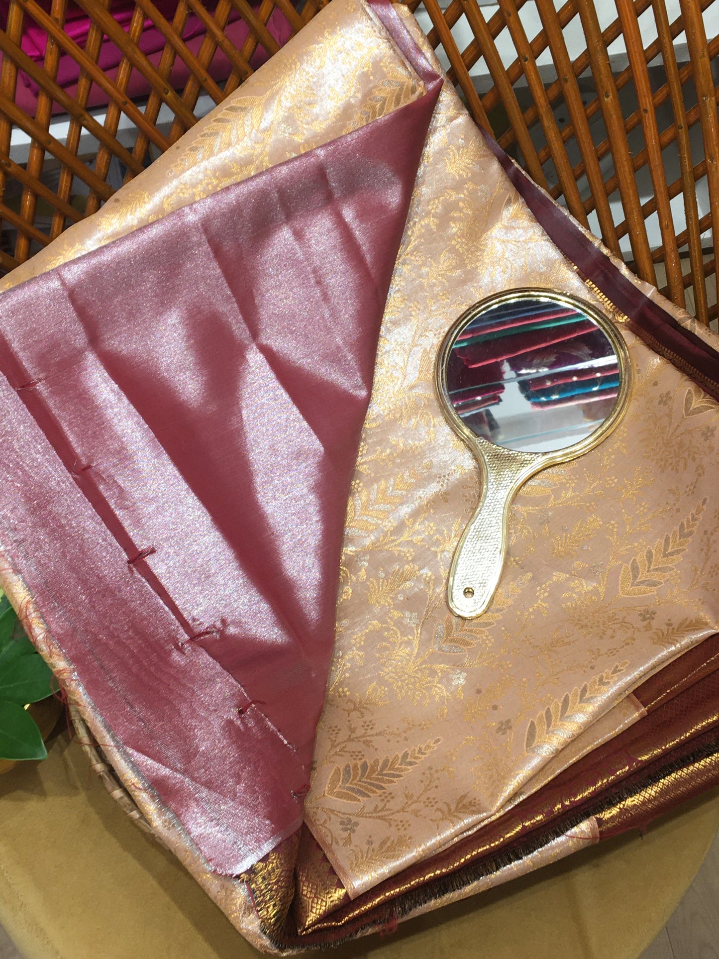 blended silk brocade saree