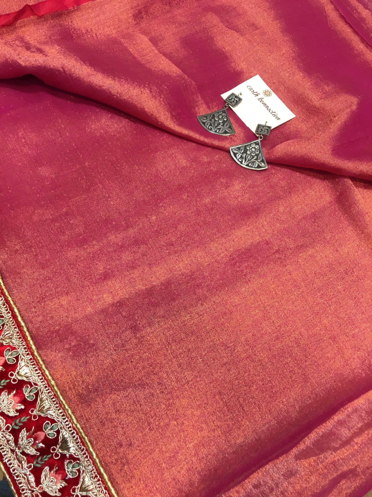 Tissue cotton saree