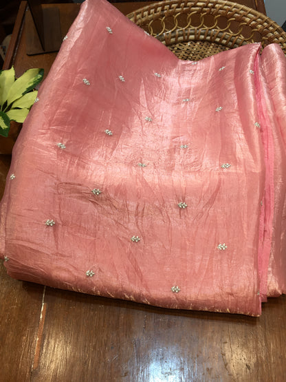 tissue silk with embroidery