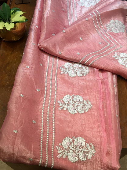 tissue silk with embroidery