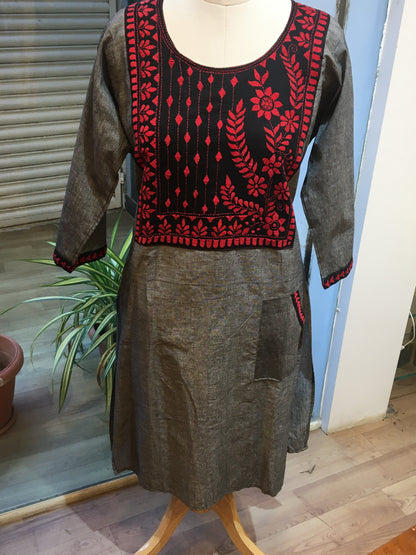 kantha work kurta