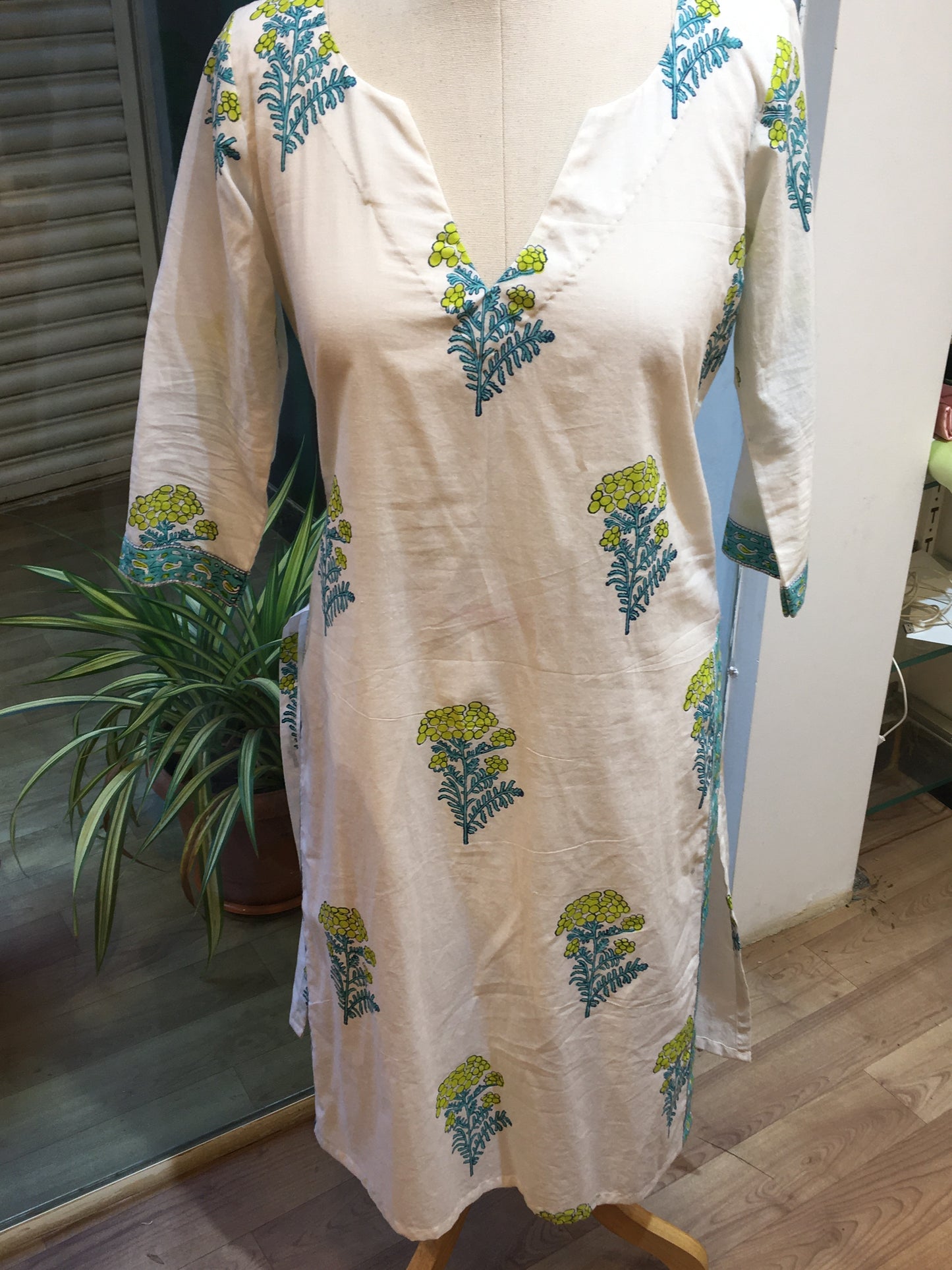 block printed kurta