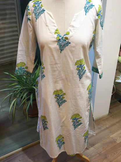 block printed kurta