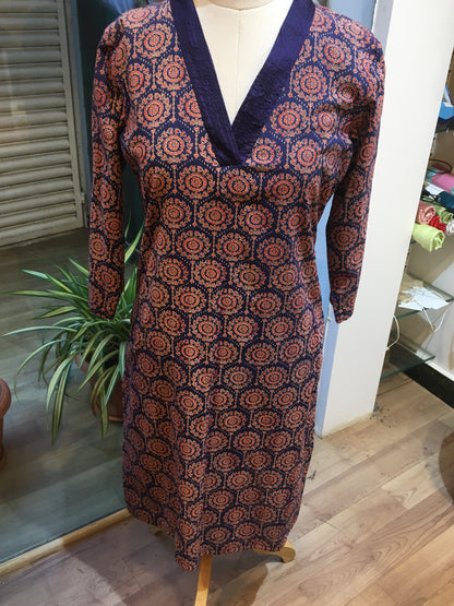 block printed kurta