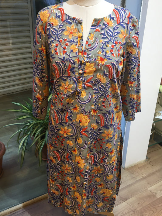 block printed kurta