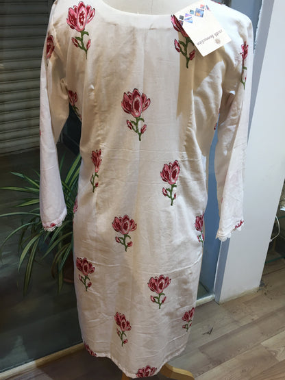Block printed kurta