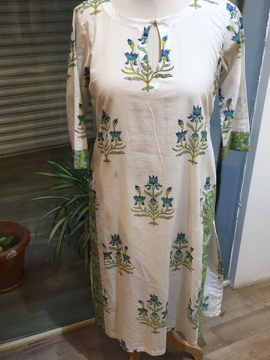 block printed kurta
