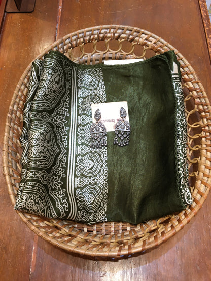 Modal silk ajrakh dupatta