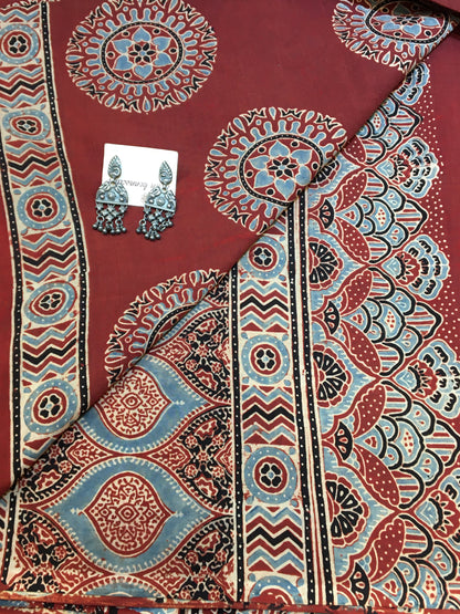 Modal Cotton dupatta ajrakh dupatta