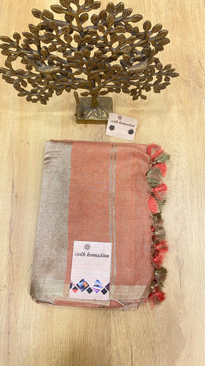 Linen Tissue saree