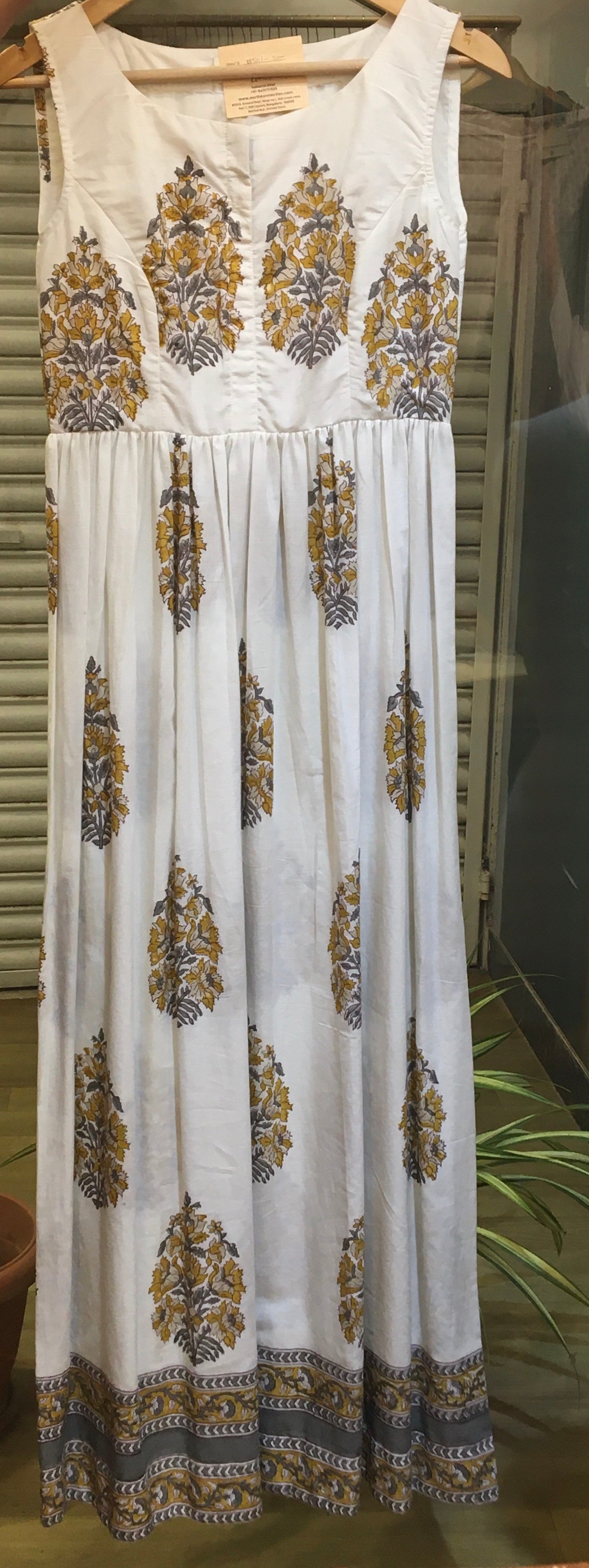 block printed cotton dress