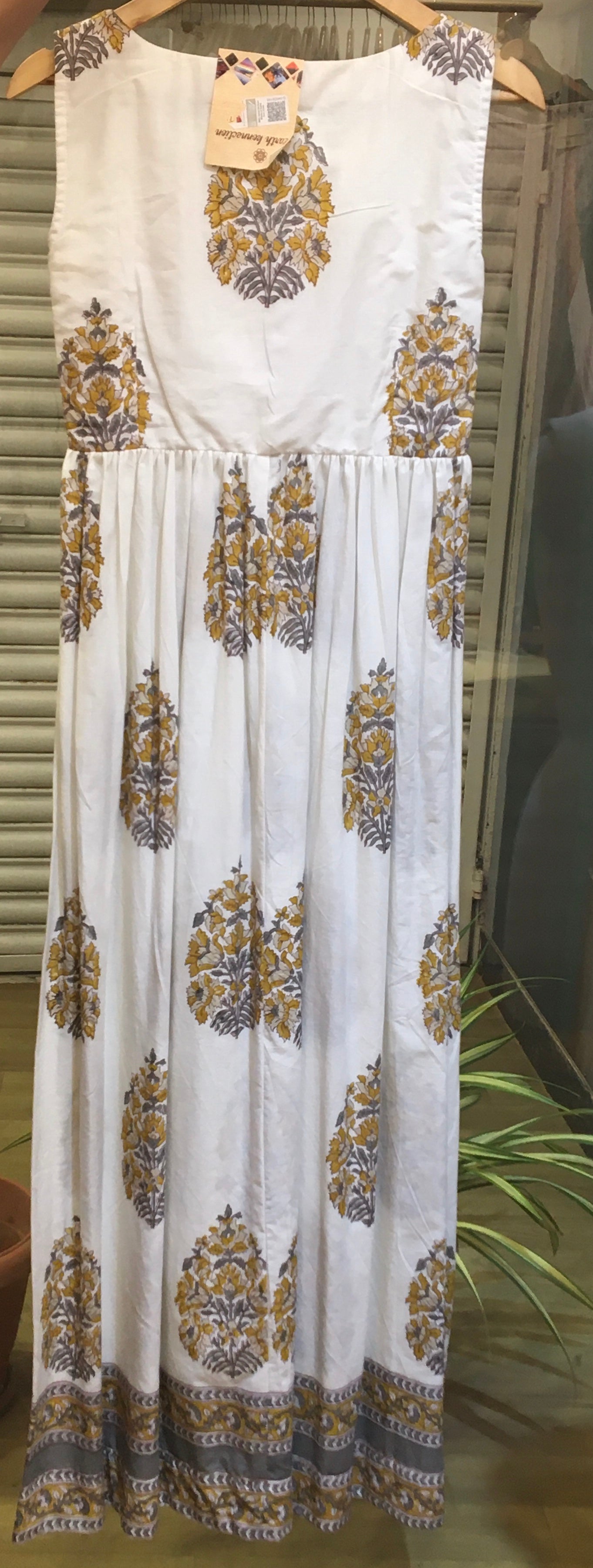 block printed cotton dress