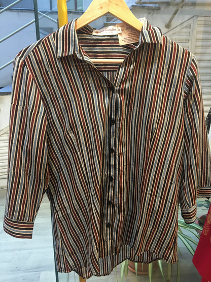 Block printed cotton shirt