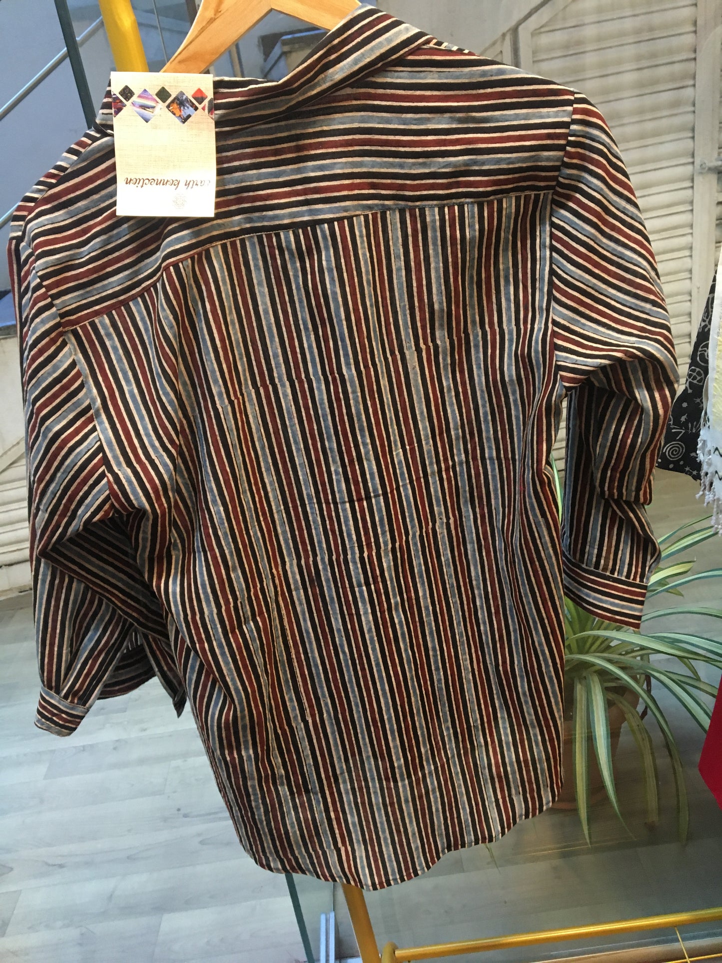 Block printed cotton shirt