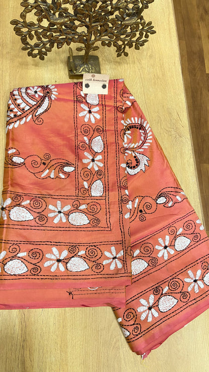 Hand embroidery kantha saree