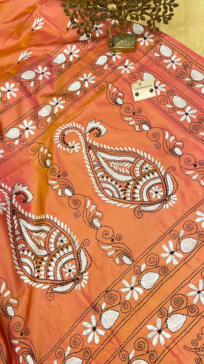 Hand embroidery kantha saree