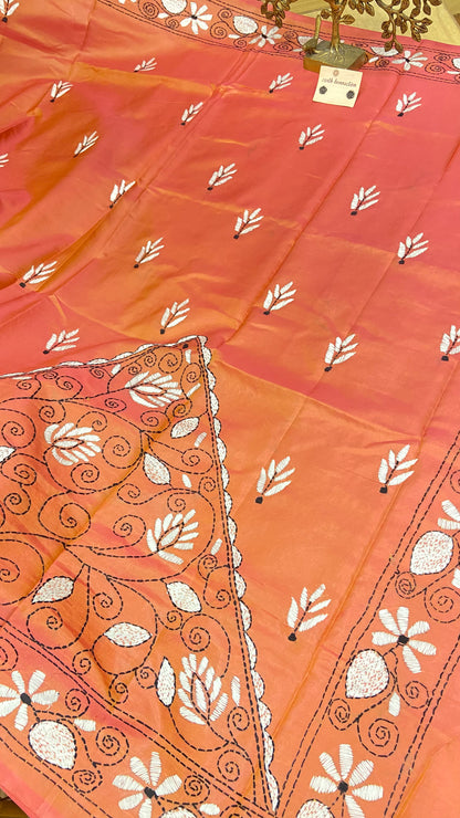 Hand embroidery kantha saree