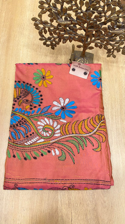 Hand Embroidery kantha saree