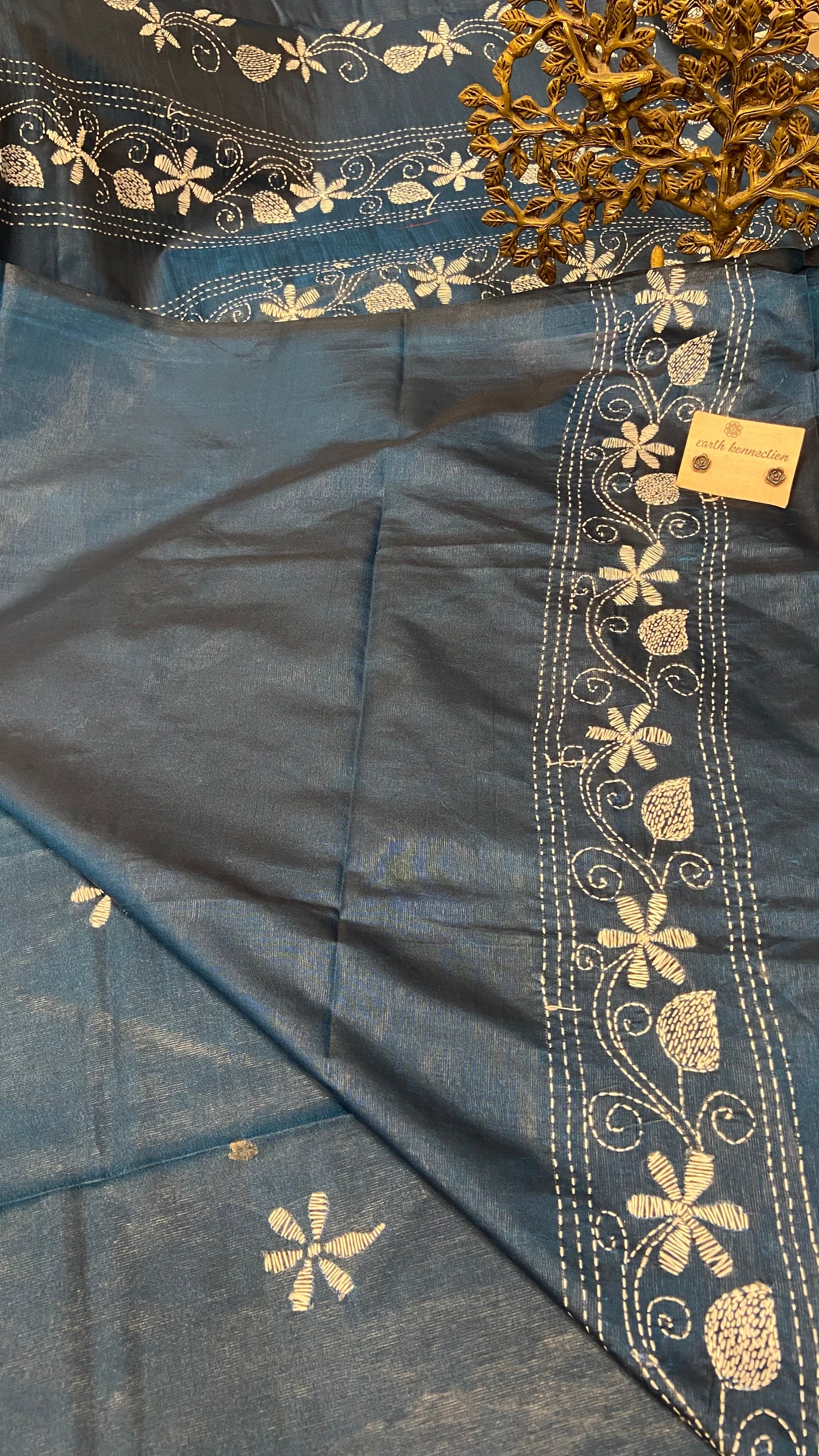 Hand Embroidery kantha saree