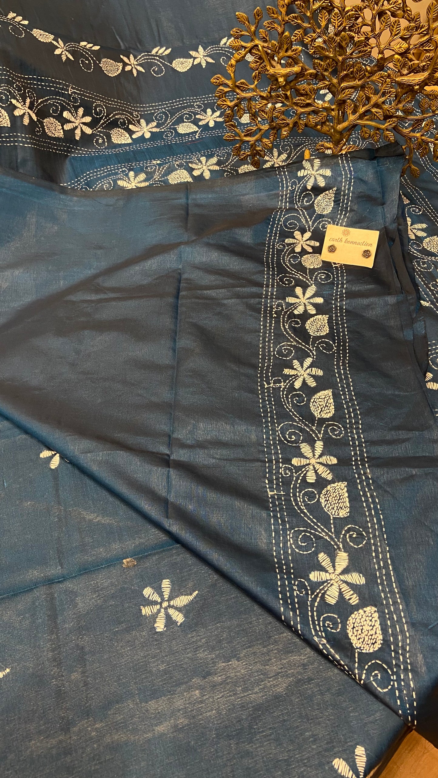 Hand Embroidery kantha saree