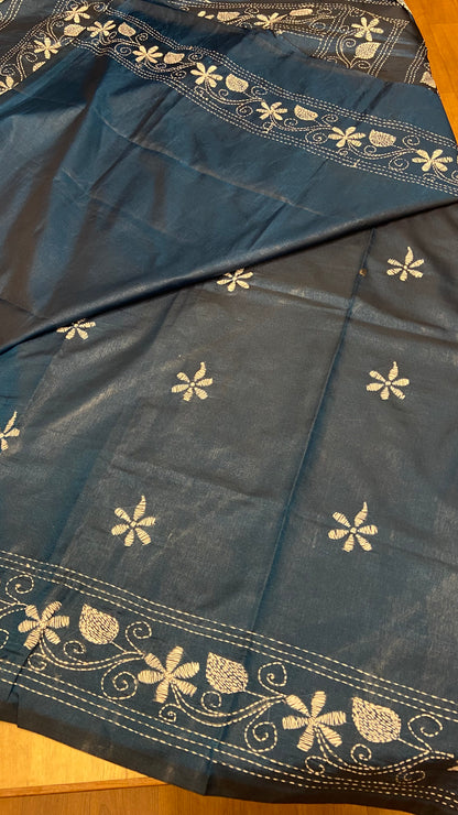 Hand Embroidery kantha saree