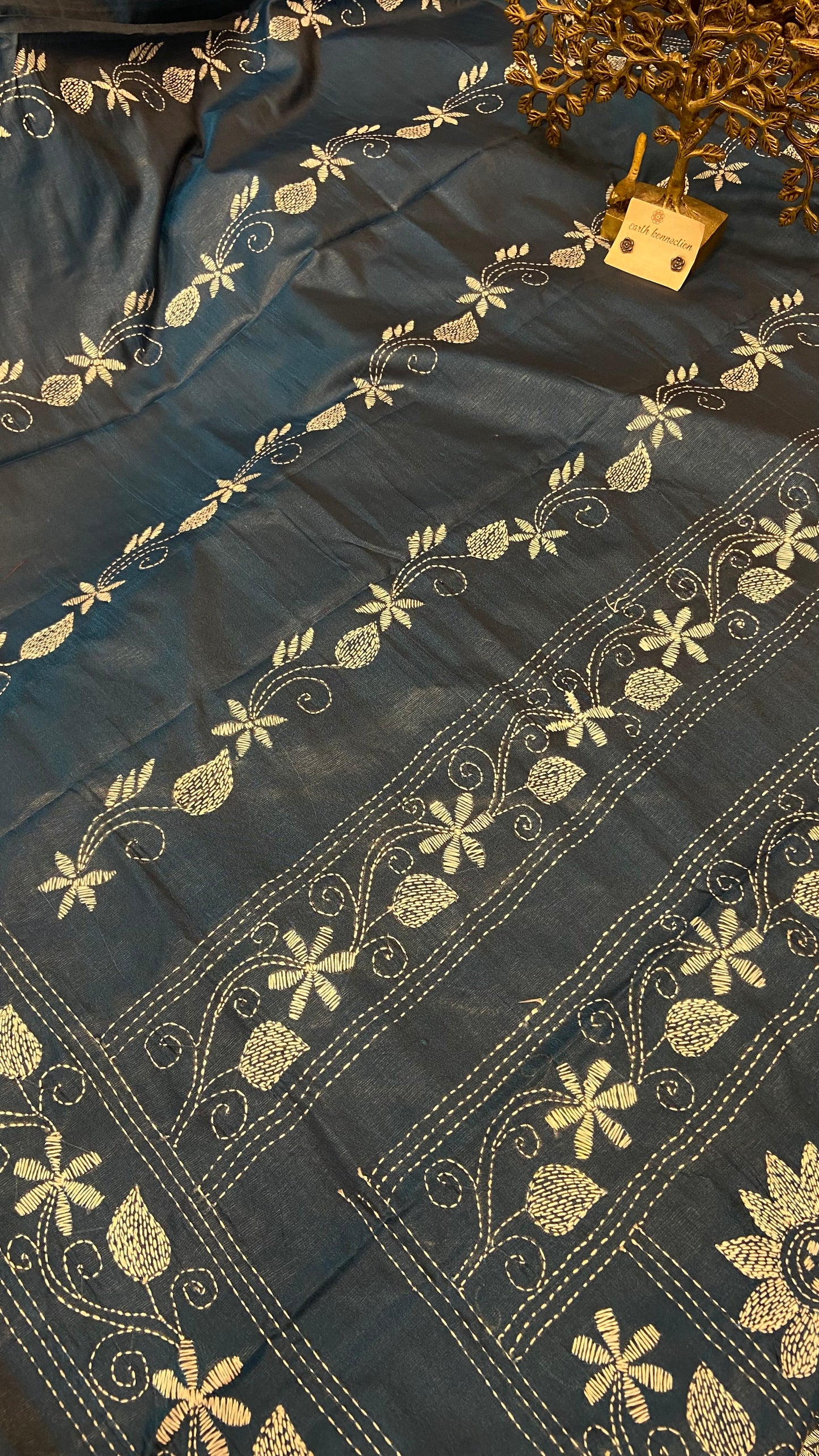Hand Embroidery kantha saree