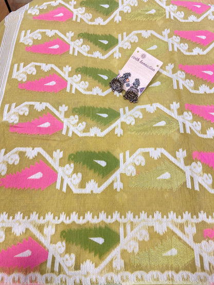 Cotton jamdani saree
