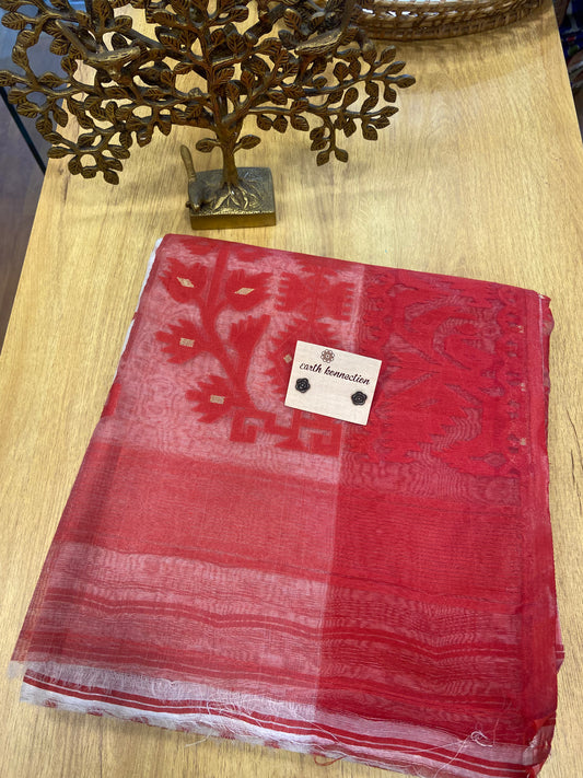 Cotton jamdani saree