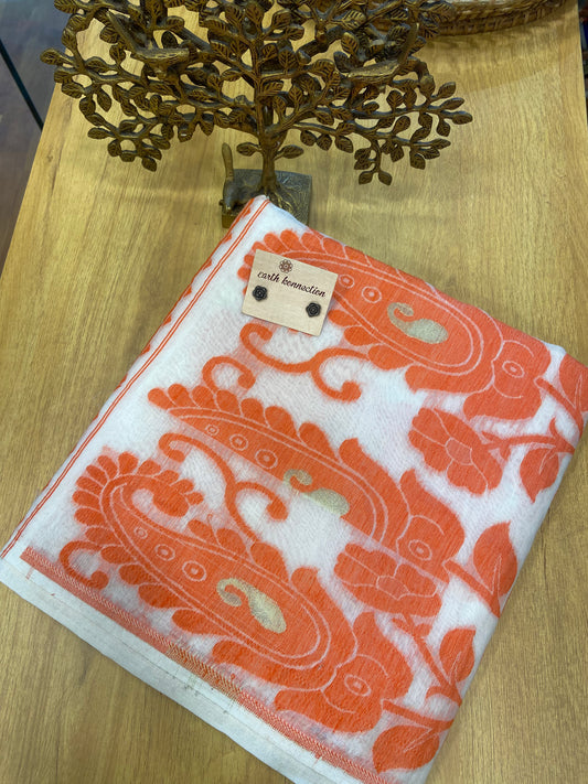 cotton jamdani saree
