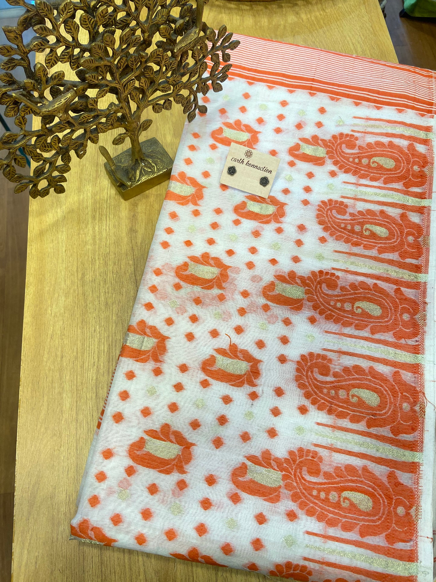 cotton jamdani saree