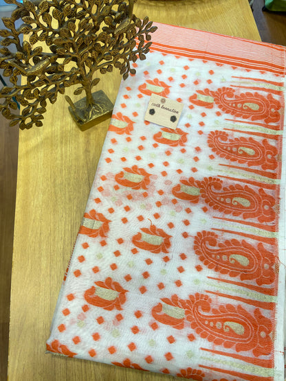 cotton jamdani saree
